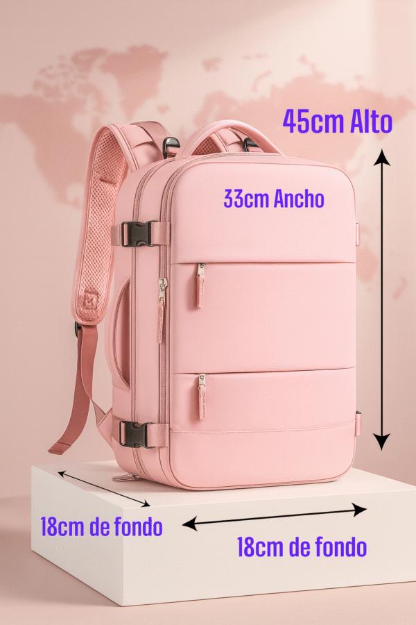 Maletín viajero color rosado. Maletín Viajero Multifuncional.