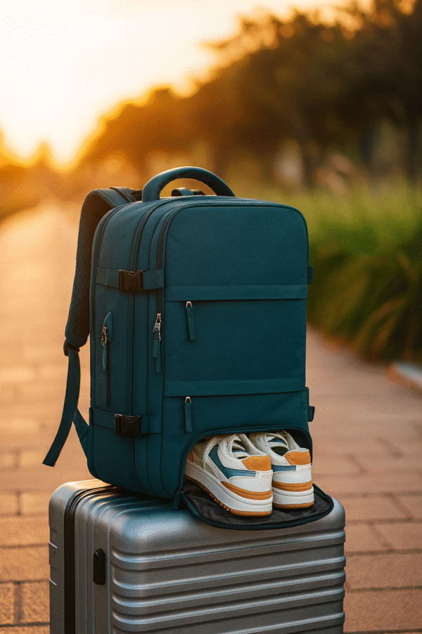 Maletín viajero color verde portada Maletín Viajero Multifuncional.